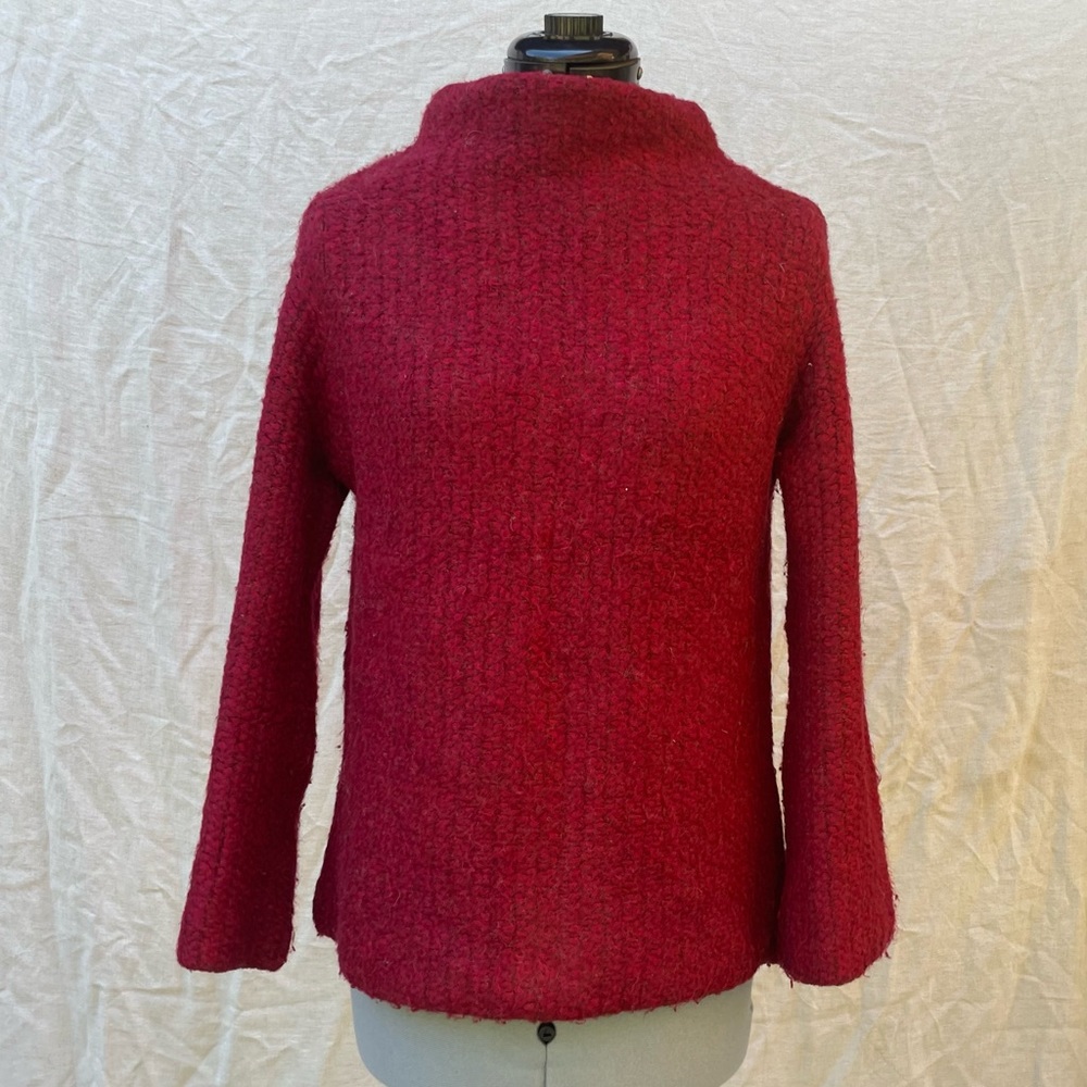 Zara Bell Sleeve Knit Mock Neck Sweater